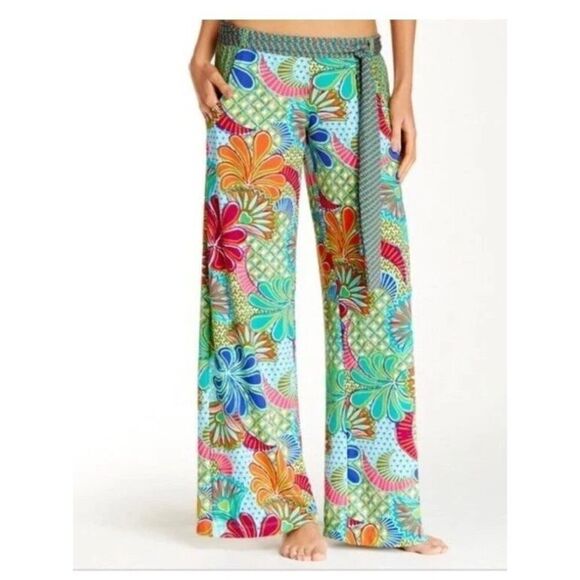 Trina Turk ZANZIBAR Swim Cover Pants Size M - Picture 1 of 6